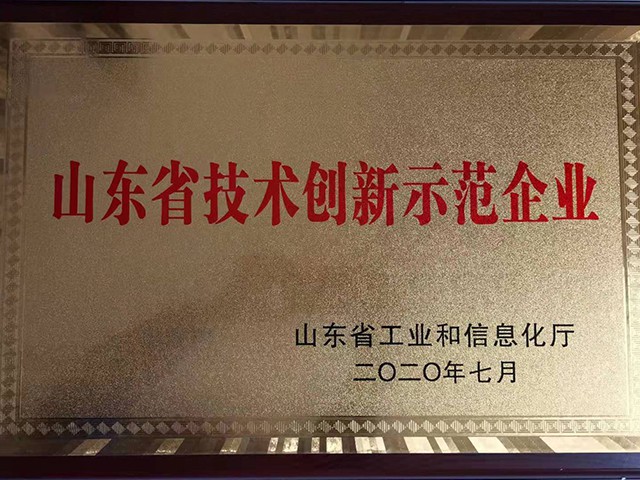 山東省技術創(chuàng)新示范企業（2020）